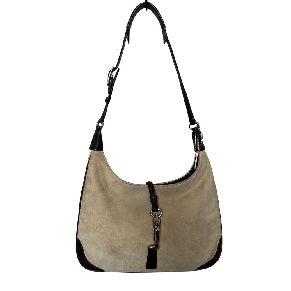Suede and Leather y2k Coach Purse